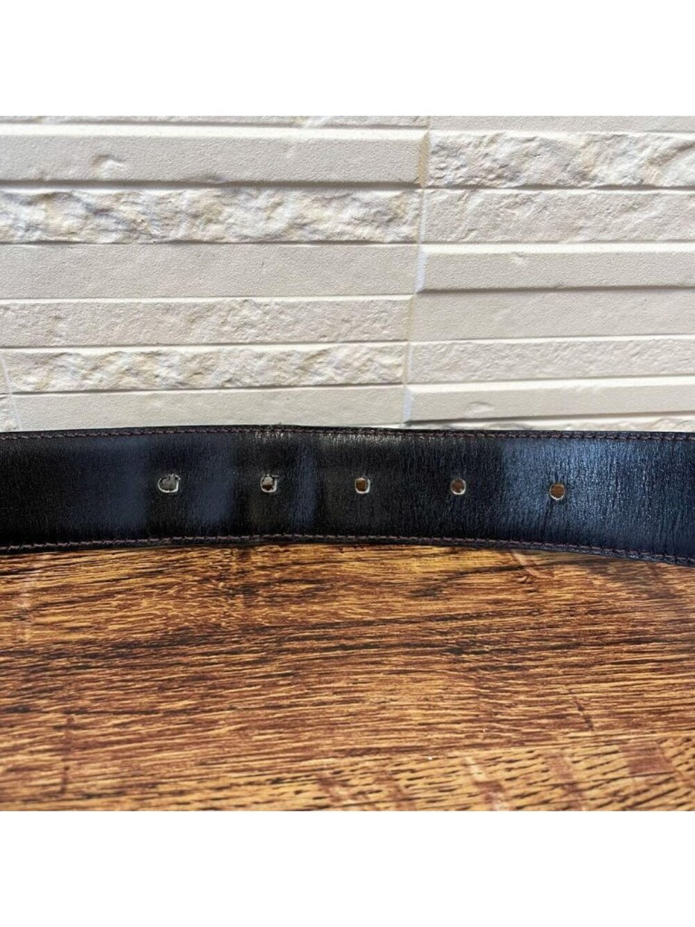 Celine Leather Triomphe Buckle Gold Belt Black - Picture 7 of 10